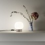 Stolní lampy dekorační - FAN I-ERIS-L Stolní lampa Eris bílá + hnědá, hliník + sklo, 1 x E14, 15 x 16 cm - FANEUROPE - foto 3