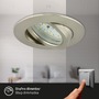 Kruhová - BRI 7296032 3ks sada LED vestavné svítidlo, pr. 8,2 cm, 6,5 W, matný nikl (starý kód: BRI 7296-032) - BRILONER - foto 3