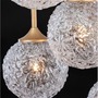 Vícečetná - NV 9260212 Závěsné svítidlo MIRANO čiré strukturované sklo a broušená zlatá ocel G9 5x5W 230VIP20 bez žárovky - NOVA LUCE - foto 3