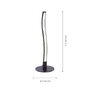 Stolní lampy dekorační - LD 15128-18 WAVE LED stolní lampa v černé design vlny s teplou bílou barvou světla a šňůrovým vypínačem 3000K - LEUCHTEN DIREKT / JUST LIGHT - foto 3