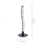 Stolní lampy dekorační - LD 15128-18 WAVE LED stolní lampa v černé design vlny s teplou bílou barvou světla a šňůrovým vypínačem 3000K - LEUCHTEN DIREKT / JUST LIGHT - foto 3