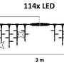 Venkovní krápníky - DLED IFNX0305 DecoLED LED světelné krápníky, FLASH, 3x0,5m, ledově bílá, 114 diod, IP67 IFNX0305 - foto 3