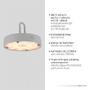 Na stůl - LD 19305-40 AKUBA LED stolní lampa průměr 46cm moblní na baterie USB IP44 stmívatelné dotykem 2700K - JUST LIGHT - foto 3