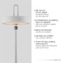 Na stůl - LD 19310-16 AMAG LED stolní lampa bílá na baterie dotykový stmívač ochrana proti stříkající vodě USB 2700K - JUST LIGHT - foto 3