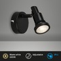 Bodová - BRI 2992-015 LED bodové svítidlo pr. 8 cm 1xGU10 4,8W 400lm černá - BRILONER - foto 3