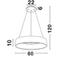 Kruhová - NV 6167203 Závěsné svítidlo RANDO matný bílý hliník a akryl LED 42W 230V 4000K IP20 - NOVA LUCE - foto 3