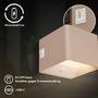 Nepřímé osvětlení - BRI 3879011 Borra nástěnné svítidlo - 1,5W, 100lm, bezdrátové, LED, s pohybovým čidlem, béžové - BRILONER - foto 3