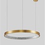 Kruhová - NV 9285601 Závěsné svítidlo PRESTON antický zlatý mosazný hliník a akryl LED 37W 230V 3000K IP20 stmívatelné - NOVA LUCE - foto 3
