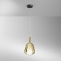 Dekorativní - FAN I-PIREX-S18-ORO Závěsné svítidlo z čirého skla Pirex zlaté s kabelem a spojkou 18x31 cm - FANEUROPE - foto 3