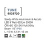 Nástěnná - NV 9529720 Venkovní nástěnné svítidlo TUNE bílý hliník a akryl LED 9W 3000K 100-240V 115st. IP65 - NOVA LUCE - foto 3