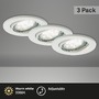 Kruhová - BRI 7225-036 3ks sada LED vestavné svítidlo, pr. 8,6 cm, 3 W, bílé - BRILONER - foto 3