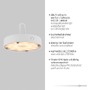 Na stůl - LD 19304-16 AKUBA LED stolní lampa průměr 36cm bílá na baterie USB IP44 stmívatelné dotykem 2700K - JUST LIGHT - foto 3