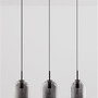 Podélná - NV 9236720 Závěsné svítidlo VELOR dvouvrstvé kouřové sklo černý kabel černá kovová základna E27 3x12W 230V IP20 bez žárovky - NOVA LUCE - foto 3