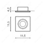 Hranatá - AZZ AZ1736 Hugo 1 downlight (black) - AZZARDO - foto 3