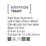 Zapuštěná - NV 726407 Venkovní zapuštěné svítidlo do zdi KRYPTON tmavě šedý hliník LED 3W 3000K 220-240V 27st. IP54 - NOVA LUCE - foto 3