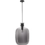 Koule - NV 9236500 Závěsné svítidlo CINZIA kouřové sklo černý kabel černá kovová základna E27 1x12W 230V IP20 bez žárovky - NOVA LUCE - foto 3