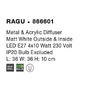 Hranatá - NV 866601 Stropní svítidlo RAGU stropní svítidlo kov a akrylový difuzor bílá zvenku matná bílá uvnitř E27 4x12W - NOVA LUCE - foto 3
