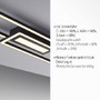 Hranatá - LD 14696-18 ASMIN LED stropní svítidlo 95x17,5cm, černá, ploché, paměťová funkce, jednoduchý panel 3000K - LEUCHTEN DIREKT / JUST LIGHT - foto 3