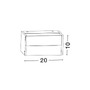 Nástěnná - NV 713122 Venkovní nástěnné svítidlo TWIN tmavě šedý hliník akrylový difuzor LED 2x5W 3000K 220-240V rotační 0-90st. IP54 - NOVA LUCE - foto 3