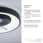 Kruhová - LD 14644-18 LED stropní svítidlo s ventilátorem černé, časovač, stmívatelné paměťová funkce, 2700-5000K - JUST LIGHT - foto 3