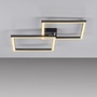Hranatá - LD 14708-18 LED stropní svítidlo IVEN, černá, 2 čtverce, ploché, teplá bílá moderní, 3000K - JUST LIGHT - foto 3