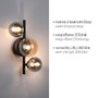 Dekorativní - PN 9583-18 POPSICLE LED nástěnné svítidlo černé kouřové a jantarové sklo moderní teplá bílá 3000K - PAUL NEUHAUS - foto 3