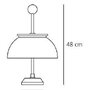Stolní lampy dekorační - AR 0026010A Stolní lampa ALFA 2x28W E14,sklo, nikl, mramor, IP20, stmívač - ARTEMIDE - foto 3