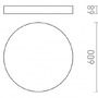 Kruhová - RED R14363 LARISA R 60 DIMM stropní bílá 230V LED 100W 3000K 4000K 6500K - RED - DESIGN RENDL - foto 3