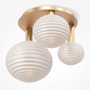 Dekorativní - M MOD268CL-03G Stropní svítidlo Reels E14 3x40W zlatá kov opálové sklo - MAYTONI - foto 3