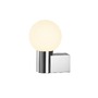 Dekorativní - LA 1007600 VARYT nástěnné přisazené svítidlo, kulaté, 1x max. 6 W E14, chrom - BIG WHITE (SLV) - foto 3