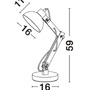 Stolní lampy pracovní - NV 671601 Stolní lampa LILA bílý kov a přírodní dřevo E27 1x12W 230V IP20 bez žárovky - NOVA LUCE - foto 3