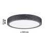 Kruhová - P 71053 LED Panel Cosara IP44 kruhové 300mm 15W 3000K tmavěšedá - PAULMANN - foto 3