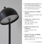 Stolní lampy dekorační - LD 19245-18 Kolekce Schöner Wohnen LED stojací svítidlo na baterie BELLIES, černá, nabíjecí přes USB, 3000K - JUST LIGHT - foto 3