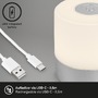 Na stůl - BRILO 7461014 LED nabíjecí stolní lampa, 7 cm, USB-C, 2W, 150lm, matný chrom - BRILO - foto 3