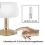 Stolní lampy dekorační - PN 4078-60 TILL LED stolní lampa v matné mosazi a stínítkem z opálového skla, teplá bílá barva vč. dotykového stmívání 3000K - PAUL NEUHAUS - foto 3