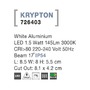 Zapuštěná - NV 726403 Venkovní zapuštěné svítidlo do zdi KRYPTON bílý hliník LED 2W 3000K 220-240V 17st. IP54 - NOVA LUCE - foto 3