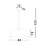 Polokoule - NV 600822 Závěsné svítidlo VINCA chromovaný kov bílá sklo E27 1x12W - NOVA LUCE - foto 3