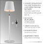 Na stůl - LD 19251-16 BOTERIA LED lampička na láhev, nabíjecí, s přídavnou nohou, bílé 3000K - JUST LIGHT - foto 3