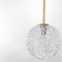 Koule - NV 9260211 Závěsné svítidlo MIRANO čiré strukturované sklo a broušená zlatá ocel E27 1x12W 230V IP20 bez žárovky - NOVA LUCE - foto 3