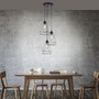 Vícečetná - LD 15890-18 SKELETTON Závěsné svítidlo v černé barvě se třemi závěsy v moderním retro stylu - LEUCHTEN DIREKT / JUST LIGHT - foto 3