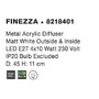 Kruhová - NV 8218401 Stropní svítidlo FINEZZA stropní svítidlo bílý kov a akrylový difuzor E27 3x12W - NOVA LUCE - foto 3
