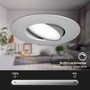 Kruhová - BRI 7597034 3ks sada LED vestavné svítidlo, 9 cm, 3x 4,9W, 480lm, matný chrom - BRILONER - foto 3