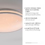 Kruhová - LD 14294-21 KYLE LED stropní svítidlo průměr 38cm stříbrné hvězdné nebe krokově stmívatelné 3000K - JUST LIGHT - foto 3