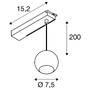Svítidla - LA 1010453 LIGHT EYE® 2.0 1~ závěsné svítidlo, délka závěsu 200 cm, 2700 K, 30°, bílá / černá - BIG WHITE (SLV) - foto 3