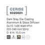 Přisazená - NV 9020021 Venkovní stropní svítidlo CERISE tmavě šedý hliník a skleněný difuzor GU10 1x7W IP54 220-240V bez žárovky - NOVA LUCE - foto 3