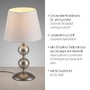 Stolní lampy dekorační - LD 14194-97 SIENA stolní lampa krémová bronzová s bílým textilním stínítkem šňůrový vypínač - JUST LIGHT - foto 3