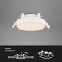 Kruhová - BRI 7061-016 LED vestavné svítidlo, pr. 7,5 cm, 3 W, 350 lm, bílé - BRILONER - foto 3