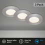 Kruhová - BRI 7113-432 3ks sada LED vestavné svítidlo, pr. 8,5 cm, 4,9 W, matný nikl - BRILONER - foto 3