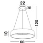 Kruhová - NV 6167220 Závěsné svítidlo RANDO černý hliník a akryl LED 42W 230V 3000K IP20 - NOVA LUCE - foto 3