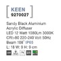 Nástěnná - NV 9270027 Venkovní nástěnné svítidlo KEEN černý hliník akrylový difuzor LED 12W 3000K 220-240V 108st. IP65 - NOVA LUCE - foto 3